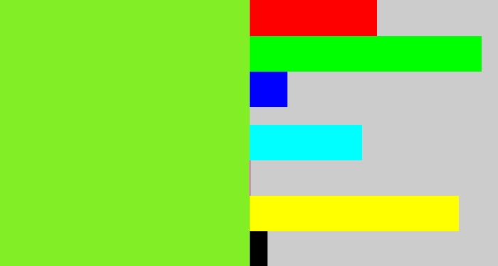 Hex color #82ee25 - kiwi green