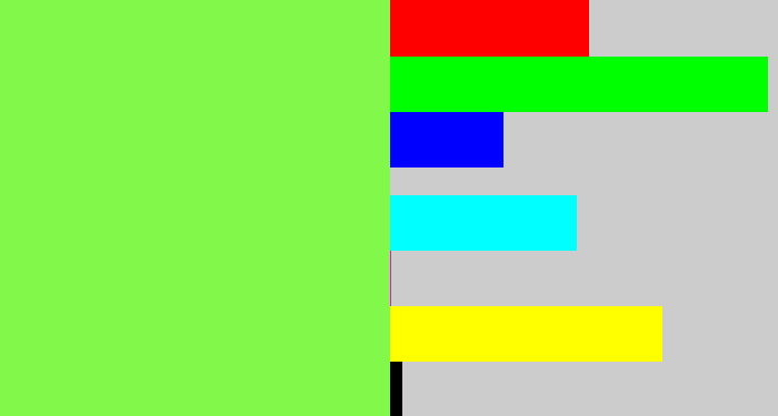 Hex color #82f84b - kiwi green