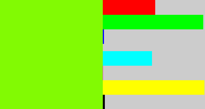 Hex color #82fa03 - bright lime