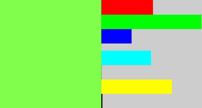 Hex color #82fd4c - lighter green