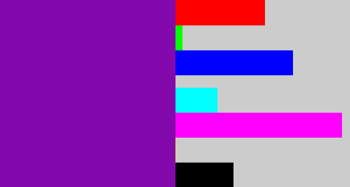 Hex color #8309ac - purple