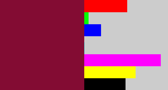Hex color #830c33 - red wine