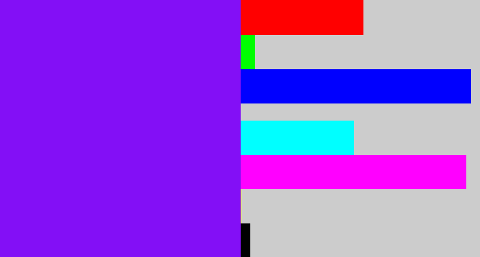 Hex color #830ff6 - violet