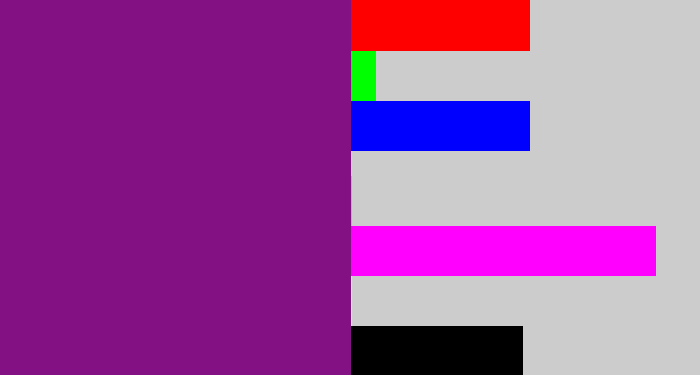 Hex color #831183 - darkish purple