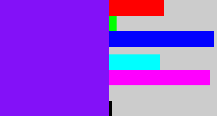 Hex color #8311f8 - violet
