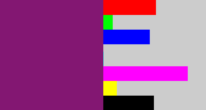 Hex color #831772 - darkish purple