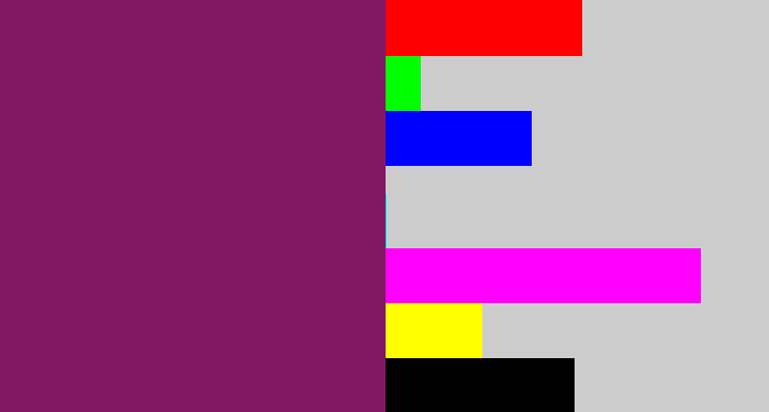 Hex color #831862 - darkish purple