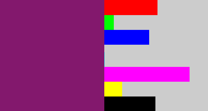 Hex color #83186d - darkish purple