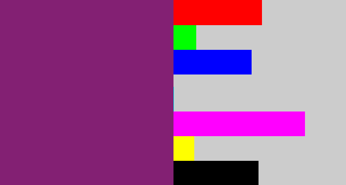 Hex color #832073 - darkish purple
