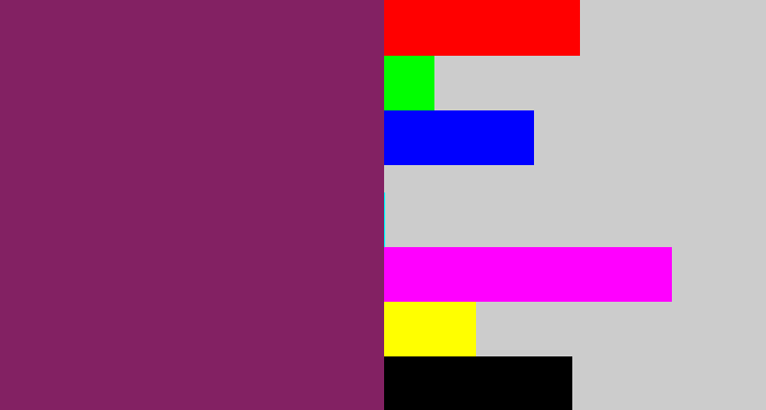 Hex color #832163 - darkish purple