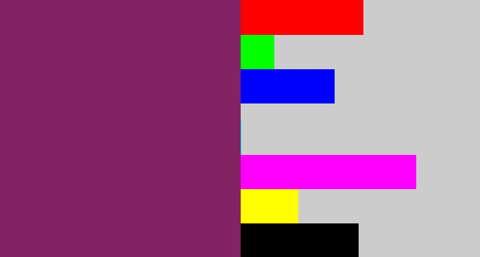 Hex color #832364 - darkish purple
