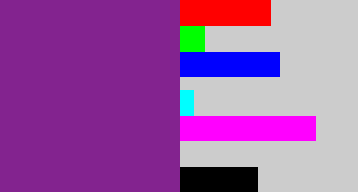 Hex color #83238f - purple