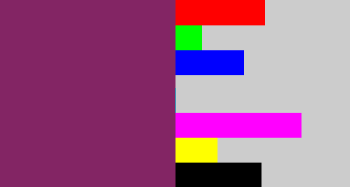 Hex color #832564 - darkish purple