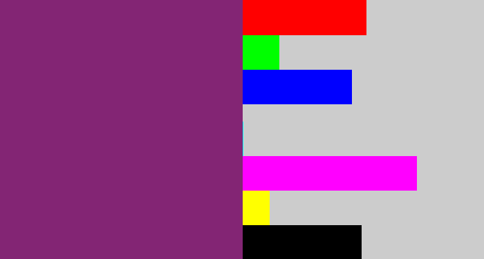 Hex color #832574 - darkish purple