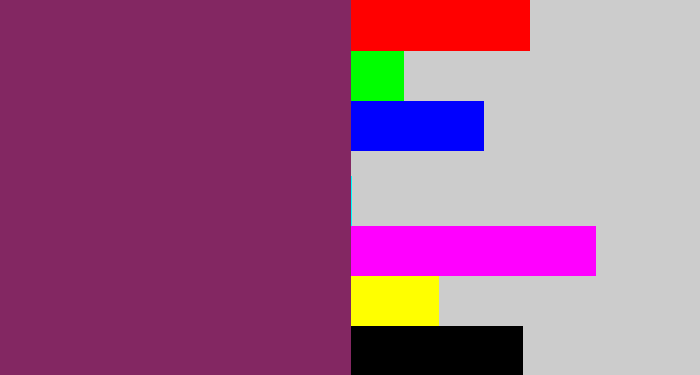 Hex color #832762 - darkish purple