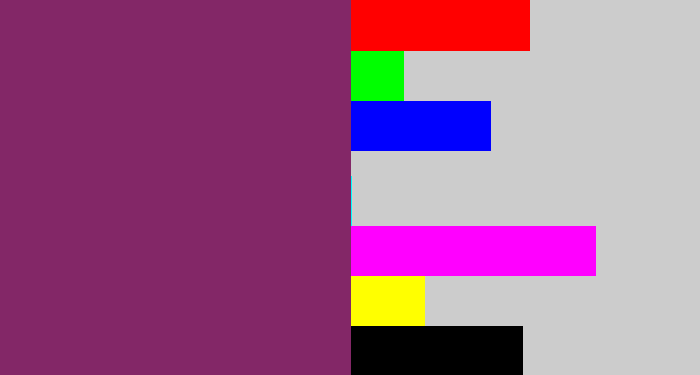 Hex color #832767 - darkish purple