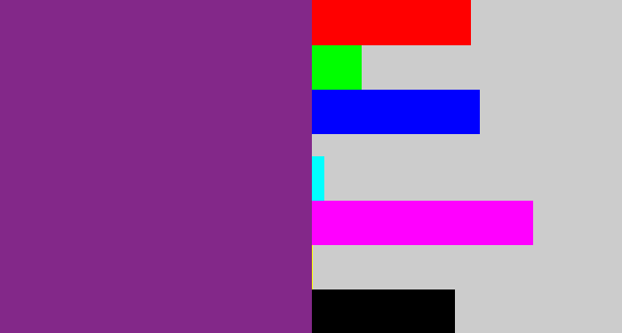 Hex color #832889 - warm purple