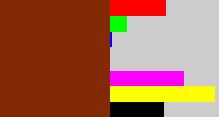 Hex color #832a05 - reddish brown