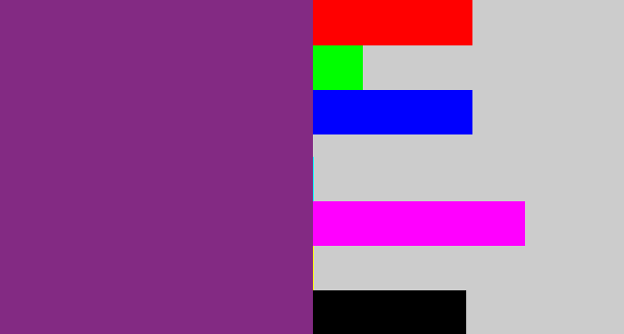 Hex color #832a83 - warm purple
