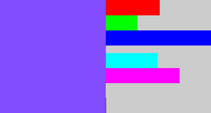 Hex color #834cff - purpley