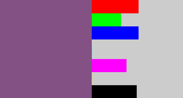 Hex color #835183 - dull purple