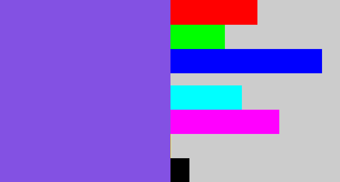 Hex color #8351e3 - purpley