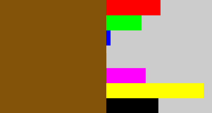 Hex color #83530a - medium brown