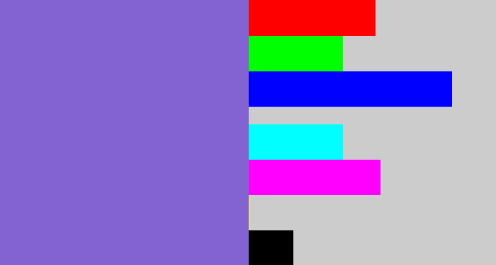 Hex color #8362d2 - purpley
