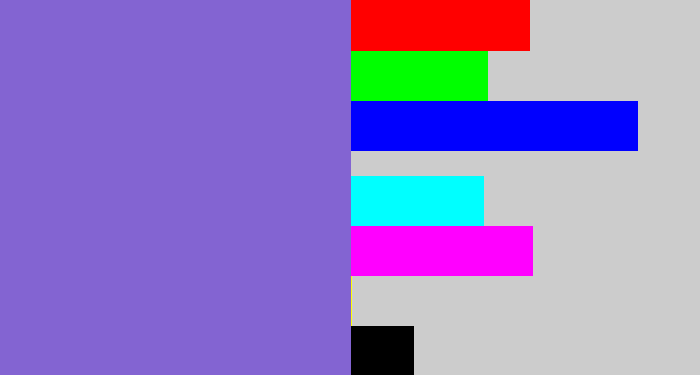 Hex color #8364d2 - purpley