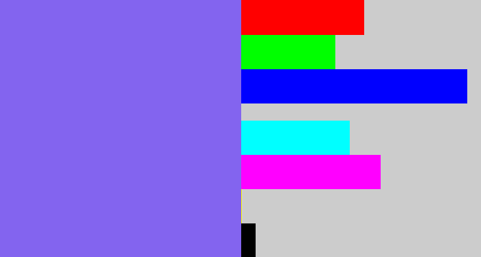 Hex color #8364ef - purpley