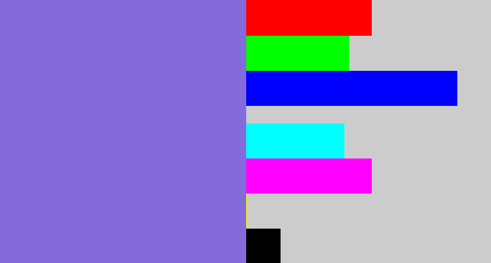 Hex color #836bdb - purpley