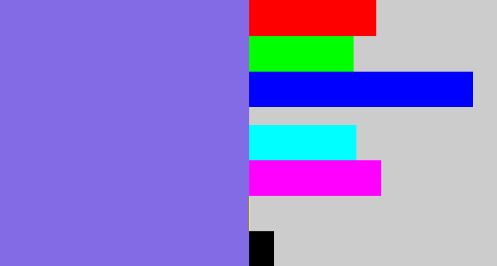 Hex color #836be6 - purpley