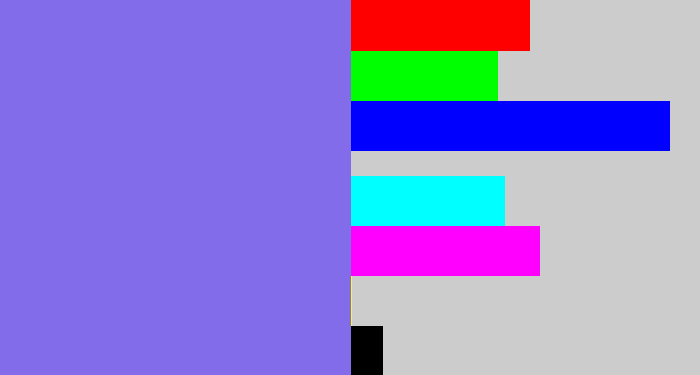 Hex color #836ce9 - purpley