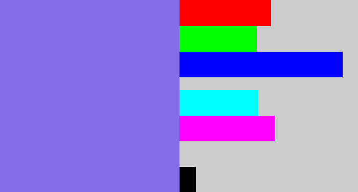 Hex color #836de9 - purpley
