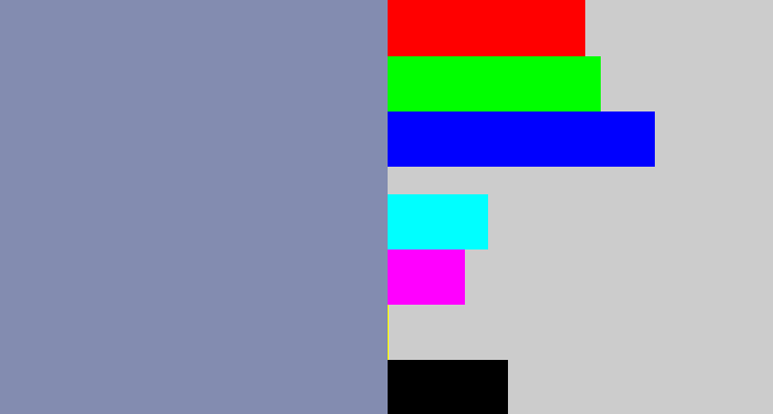 Hex color #838cb0 - blue/grey