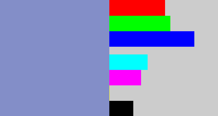 Hex color #838ec8 - greyblue