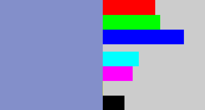 Hex color #838fca - greyblue