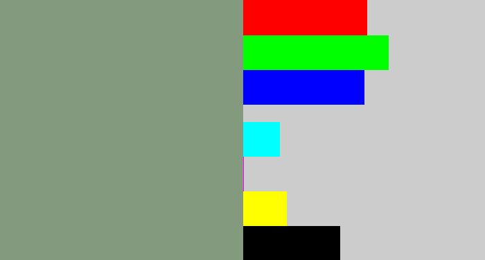 Hex color #839a7f - grey/green