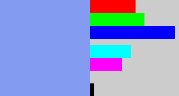 Hex color #839cf2 - periwinkle blue