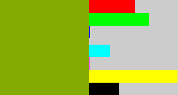 Hex color #83ab02 - vomit green