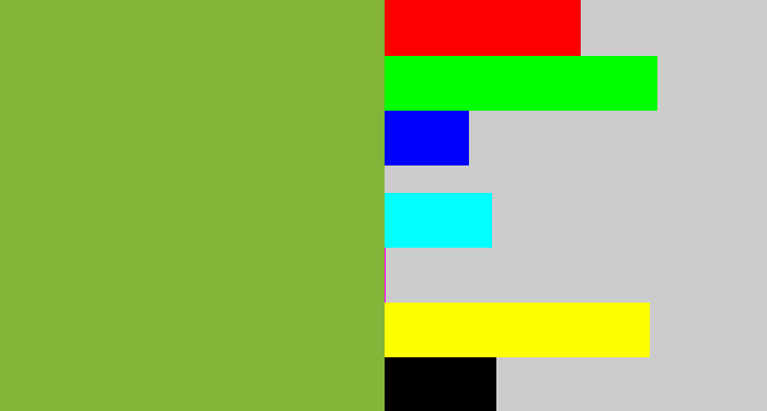 Hex color #83b538 - avocado
