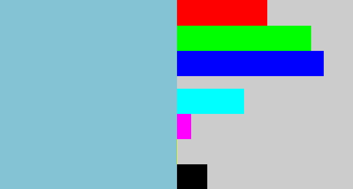 Hex color #83c3d3 - light grey blue