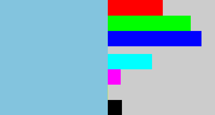 Hex color #83c4de - lightblue