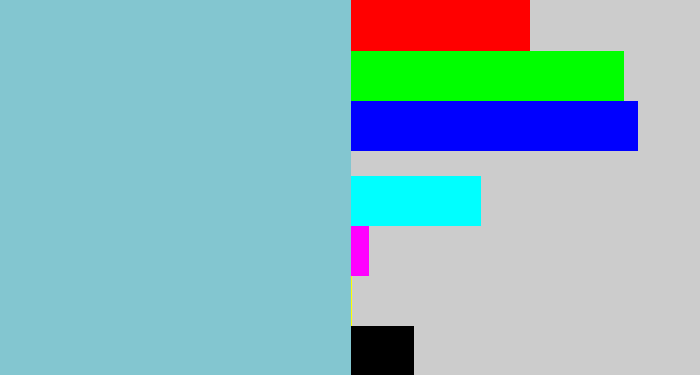 Hex color #83c6d0 - light grey blue
