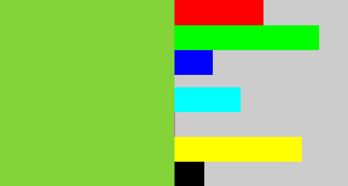 Hex color #83d339 - kiwi green