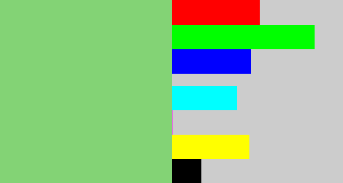 Hex color #83d375 - soft green