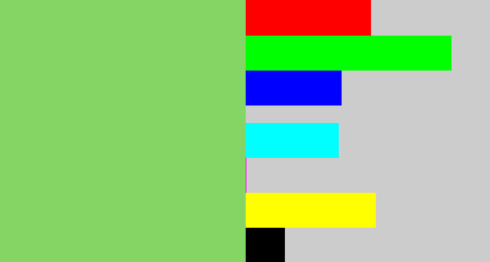 Hex color #83d564 - soft green