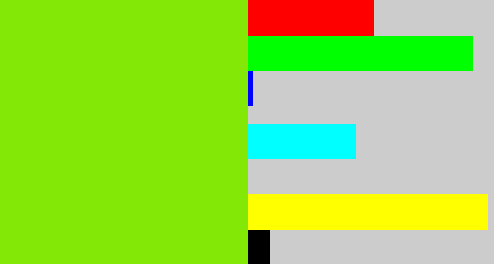 Hex color #83e806 - bright lime