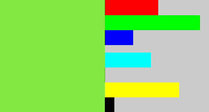 Hex color #83e844 - kiwi green