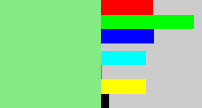 Hex color #83ea84 - easter green